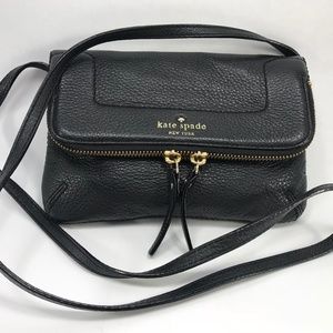 Kate Spade Mansfield Mariana Pebbled Black Leather